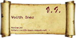 Voith Inez névjegykártya